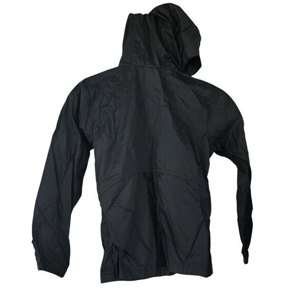 Columbia Youth Windbreaker Nylon Hiking Full Zip Hooded Black Size Small 7/8 - Picture 2 of 4